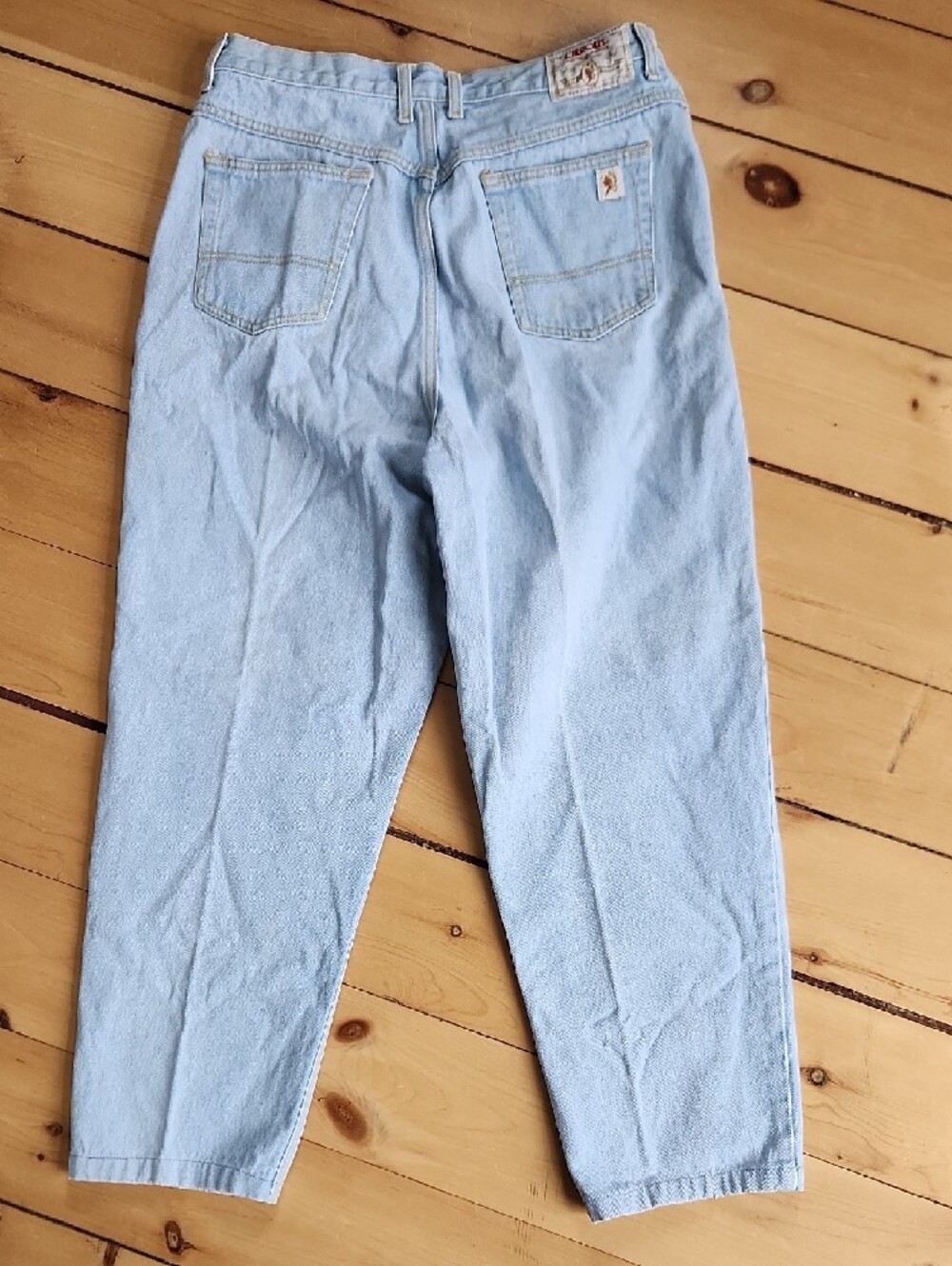 Vintage Cherokee Light Blue Denim Jeans Label Detail